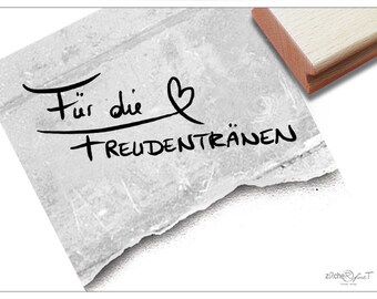 Stamp Text Stamp FOR THE FREUDENTRÄEN IN Handwriting-Font stamp for Congratulations on Wedding, Cards, Table decoration, guest gift