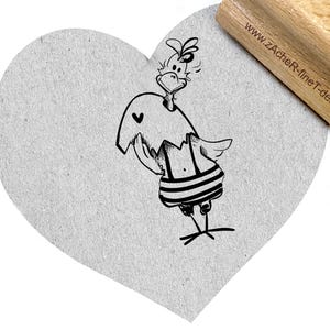 TAMPON POULET DRÔLE - tampon motif, tampon enfant, cadeau d'anniversaire, à colorier et à bricoler, design par zAcheR-fineT