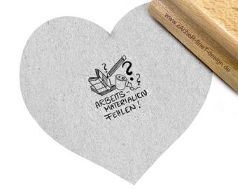 Leerkrachtstempel - VERMIST WERKMATERIAAL - Schoolstempel, motiverende stempel, cadeau voor leerkrachten, onderwijzers, basisschool - Lessen