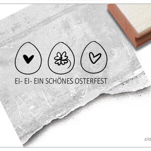Sello Huevo - Huevo - Una bonita Pascua - sello de texto para Pascua, para tarjetas de Pascua y etiquetas de regalo, manualidades, adornos de Pascua, adornos de mesa, álbumes de recortes