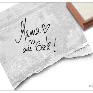 Stempel Mama is die Beste Textstempel zum Muttertag, für Glückwünsche, Karten und Geschenkanhänger, Deko, Muttertagsgeschenk, Scrapbook image 1