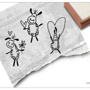 Stempel Tierstempel Schafe im 3er-Set - Stempelset - Kinderstempel für Kita, Kinderzimmer, Schule, Basteln und Deko, Geschenk für Kinder