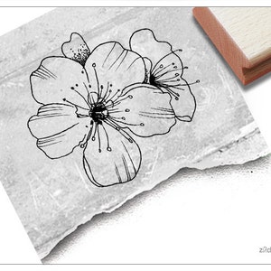 Stempel Motivstempel BLUME Kirschblüte - Bildstempel für Karten, Servietten, Tischdeko, Scrapbook, Art-Journal, Kunst und Deko, Geschenk