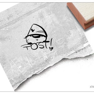 ¡Poste de sello de gnomo! - Lindo sello de gnomo para saludos encantadores - Sello de texto de gnomo navideño - para tarjetas, manualidades, sobres, regalos