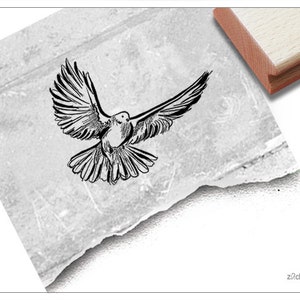 Timbro colomba - timbro motivo con uccello - timbro animale battesimo comunione cresima - per biglietti, artigianato, arte e decorazione, decorazione da tavola, album