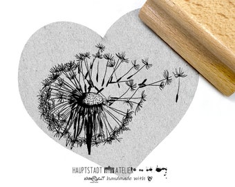 Motif stamp DUSTFLOWER | Stamp | Flower stamp dandelion | Polymer clay stamp - flower motif | For cards, crafts, wrapping paper, paper Raysin