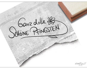 ZAcheR-fineT Textstempel 'EINLADUNG' Mit Blumenranke – Handgefertigter Schriftstempel Für Einladungskarten, Hochzeit, Geburtstag & Einschulung