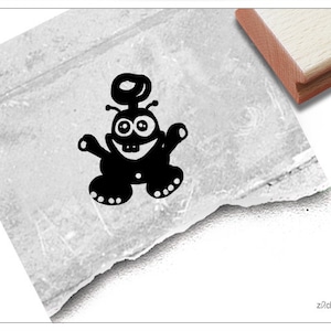 Stempel Kinderstempel Monster Max - Motivstempel für Kita, Kinderzimmer, Schule, Einschulung, Basteln und Partydeko, Geschenk für Kinder
