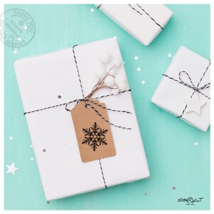 Christmas Stamp rubber stamp SNOWFLAKE for card making, as gift or for decorating christmas tags, decoration in wintertime, handicrafts 画像 2