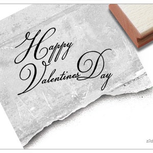 Stempel Textstempel Happy Valentines Day - Schriftstempel zum Valentinstag, Karten, Liebesbrief, Geschenkanhänger, Geschenk, Scrapbook, Deko