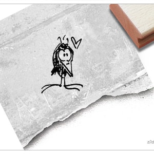 Stempel Tierstempel Vogel Rabe Robbi - Kinderstempel für Kita, Kinderzimmer, Schule und Einschulung, Basteln und Deko, Geschenk für Kinder