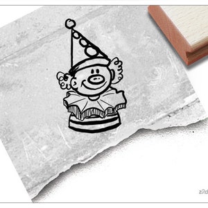 Carimbo infantil PALHAÇO PEQUENO - carimbo com motivo, presente para crianças, aniversário, creche, quarto infantil, escola, matrícula escolar, carnaval, decoração