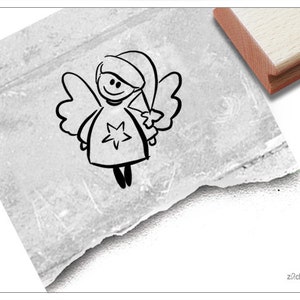 Stempel Weihnachtsstempel Engel, Weihnachtsengel - Motivstempel zu Weihnachten, Karten, Geschenkanhänger, Basteln, Weihnachtsdeko, Tischdeko