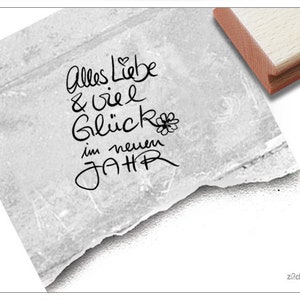 Timbre Tous mes vœux et bonne chance pour la nouvelle année - timbre texte pour félicitations pour la nouvelle année, réveillon du Nouvel An - cartes, étiquettes cadeaux, décorations de table