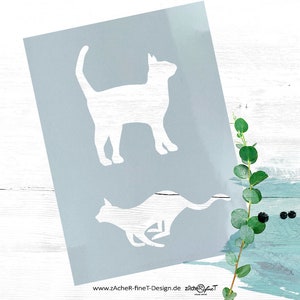 DIY Aushöhlen-Schablone „Love Cat“ Aus PET-Kunststoff – 14x13 Cm, Für Stoff, Wände, Scrapbooking