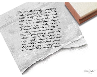 Stempel Textstempel Vintage Écriture I, mit alter Handschrift - Schriftstempel für Scrapbook und Artjournal, Kunst, Deko, Shabby chic style
