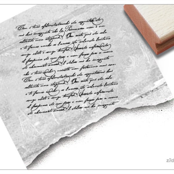 Stempel Textstempel Vintage Écriture I, mit alter Handschrift - Schriftstempel für Scrapbook und Artjournal, Kunst, Deko, Shabby chic style