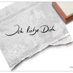 Stempel Textstempel Schriftstempel- ICH LIEBE DICH