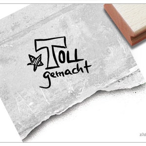 Stempel Lehrerstempel TOLL gemacht mit Stern - Lob zur Motivation der Kinder, Belohnung, Belobigung, für Kita u. Schule, Geschenk für Kinder