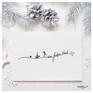 Stempel Weihnachststempel EIN FROHES FEST Handschrift Schriftstempel zu Weihnachten, für Karten, Geschenkanhänger, Geschenk, Weihnachtsdeko Bild 4