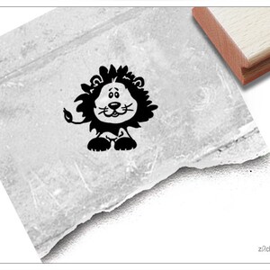 Timbro timbro animale leone - timbro per bambini per asilo nido, cameretta, scuola e iscrizione, artigianato e decorazione, regalo per bambini, album di ritagli