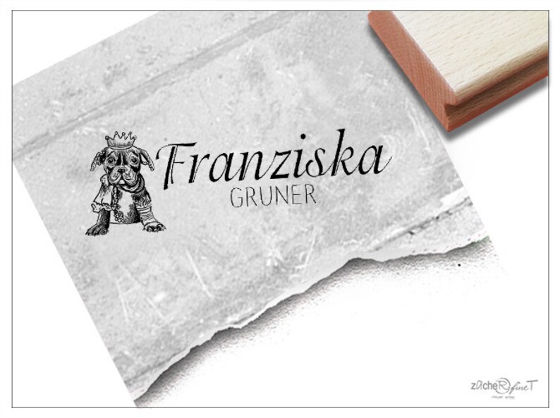 personalized with name Individual name Stamp dog bully wooden stamp O Automatic stamp birthday gift