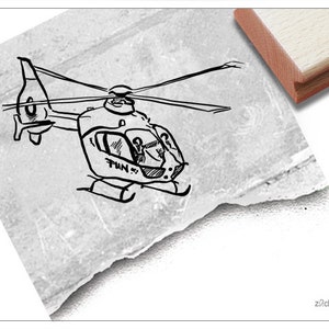 Stempel Motivstempel Helikopter Hubschrauber - Bildstempel für Karten und  Basteln, Scrapbook, Deko, Kita, Einschulung, Geschenk für Kinder