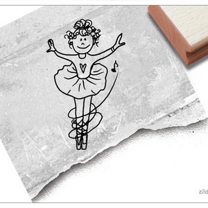 Stempel Kinderstempel BALLERINA - Motivstempel / Bildstempel für Kita, Kinderzimmer und Schule, Geschenk für Kinder, Mädchen, Ballett, Tanz