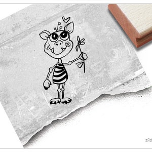 Timbro timbro per bambini mostro divertente - timbro con motivo per asilo nido, cameretta dei bambini, artigianato, album di ritagli, regalo per bambini, carnevale, decorazione per feste