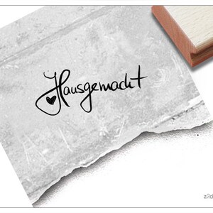 Stempel HAUSGEMACHT in Handschrift - Textstempel für Karten, Geschenkanhänger und Geschenke, Etiketten selbst gemacht, Handarbeit, Basteln