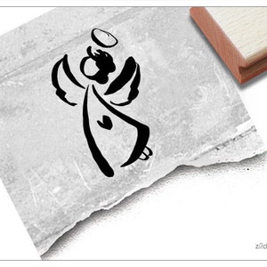 Stempel Weihnachtsstempel Engel - Motivstempel zu Weihnachten, für Karten u. Geschenkanhänger, Basteln, Weihnachtsdeko, Tischdeko, Geschenk