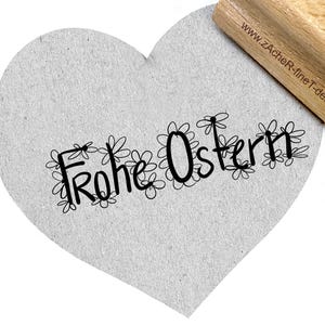 STEMPEL Osterstempel - FROHE OSTERN - Motivstempel für Oster-Karten und Geschenkanhänger Textstempel von zAcheR-fineT
