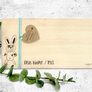 Frühstücksbrett  Frühstücksbrettchen  Holzbrett Brett mit Gravur - HASE Voodoo-Puppe - personalisierbar - Geschenk für jeden Anlass