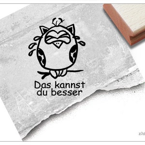Stempel Lehrerstempel Eule I, Das kannst du besser - Kritik zur Motivation der Kinder, Belohnung, Belobigung, Schule, Geschenk für Kinder