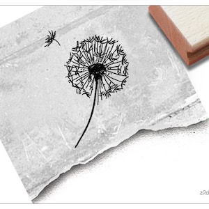 Stempelmotief stempel paardenbloem, paardenbloem - fotostempel voor het versieren van kaarten en geschenken, voor werk, kunst, ambachten, decoratie, plakboek