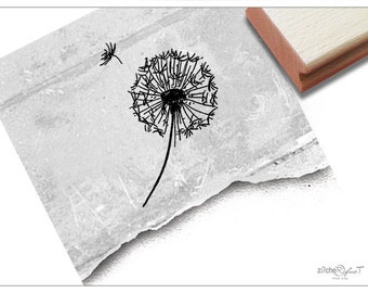 Dandelion motif stamp - picture stamp for decorating cards and gifts, for work, art, crafts, decoration, scrapbooking