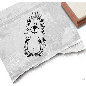 Stempel Tierstempel Igel - Kinderstempel für Kita, Kinderzimmer, Schule, Einschulung, Schultüte, Basteln, Herbst, Deko, Geschenk für Kinder