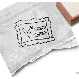 Timbro con motivo timbro con testo - lettera d'amore