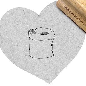 Stempel Ein SACK ... wofür das denn? - Motivstempel, Bildstempel, Basteln, Geschenk für Kinder,  Schule und Kita, zum Ergänzen und Ausmalen