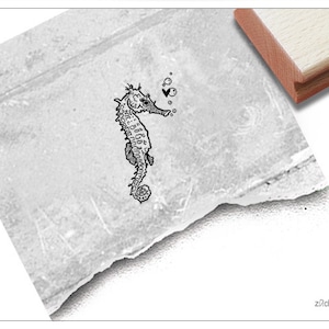 Timbre pour enfants, tampon à motif - Hippocampe - cadeau pour enfants, timbre maritime, pour scrapbooking, livre photo et décoration