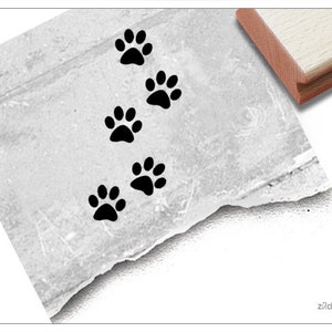 Stempel Motivstempel Tapsen, Pfoten - Kinderstempel für Kita, Kinderzimmer und Schule, Basteln und Deko, Geschenk für Kinder, Scrapbook