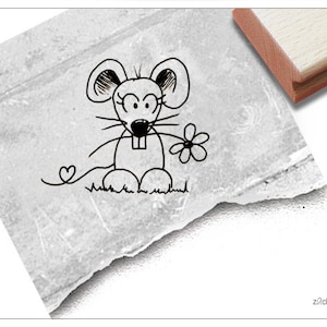 Tampon animal tampon souris dent de souris - tampon enfant pour crèche, chambre d'enfant, école et inscription, bricolage et décoration, cadeau pour enfants