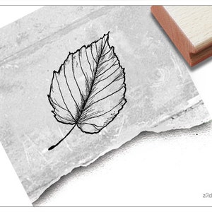 Stempel Motivstempel Buchen-Blatt - Bildstempel für Basteln, Karten, Tischdeko, Kunst, Scrapbook, Herbst-Deko, Geschenk für Kinder