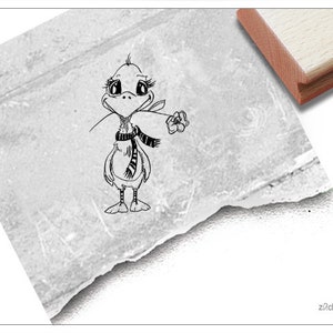 Stempel Küken - Süßer Tierstempel, Motivstempel zu Ostern, für Karten, Geschenkanhänger, Osterdeko, Basteln, Geschenk für Kinder, Scrapbook