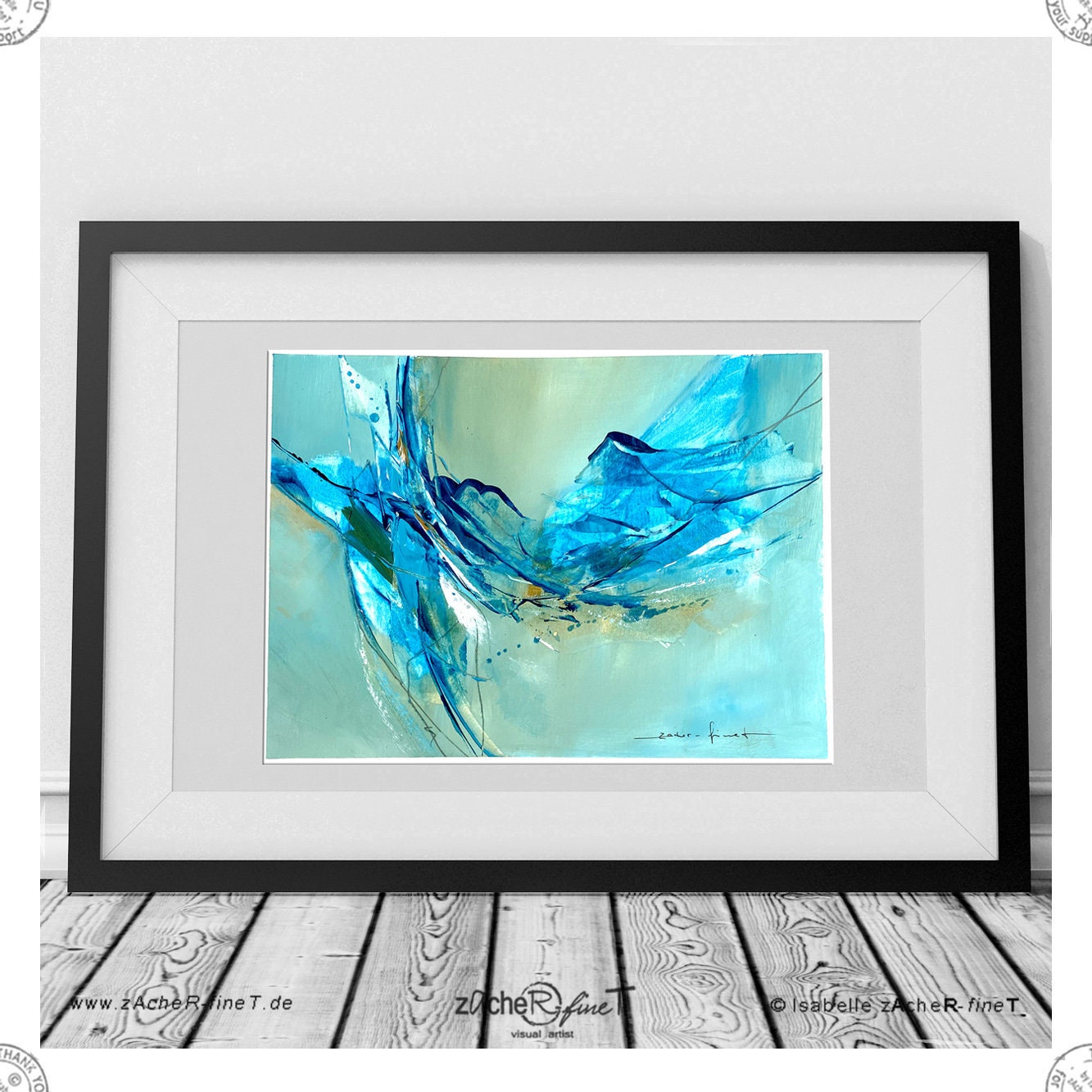 絵画 Acrylic painting A3 Abstract Painting - Small Format Abstract Acrylic Painting