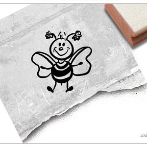 Stempel Tierstempel Biene Bienchen - Kinderstempel für Kita, Kinderzimmer, Schule und Einschulung, Basteln und Deko, Geschenk für Kinder