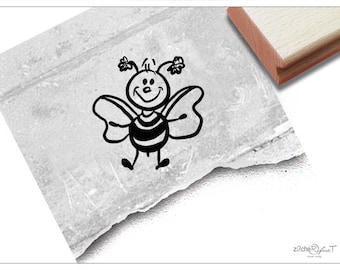 Stempel Tierstempel Biene Bienchen - Kinderstempel für Kita, Kinderzimmer, Schule und Einschulung, Basteln und Deko, Geschenk für Kinder