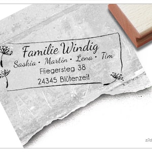 Timbro indirizzo fiori personalizzati - timbro indirizzo, timbro famiglia, anche per negozi di fiori e vivai, regalo