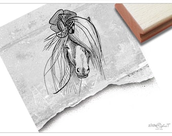 Stempel Tierstempel Pony Pferd - Motivstempel, Karten, Scrapbook, Basteln, Kunst, Deko, Geburtstag, Geschenk für Kinder, Reiten, Reiterhof