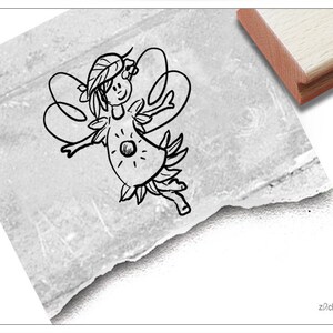 Stempel Kinderstempel Herbst-Fee - Motivstempel für Kita, Kinderzimmer, Schule, Einschulung, Schultüte, Basteln, Deko, Geschenk für Kinder